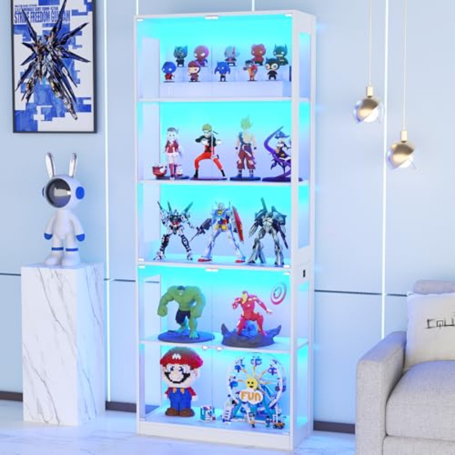Glass Cabinet Display - Szafka ekspozycyjna 80'' z szklanymi drzwiami