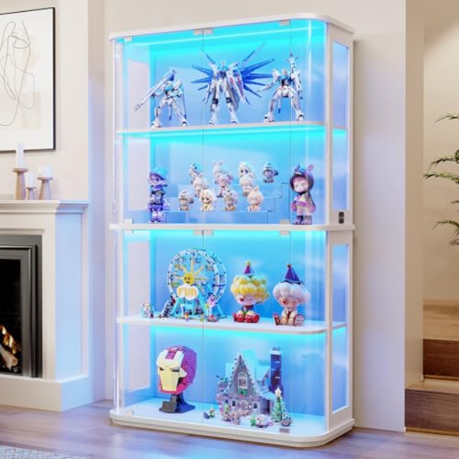 Glass Cabinet Display - Zaokrąglona witryna ekspozycyjna do użytku w