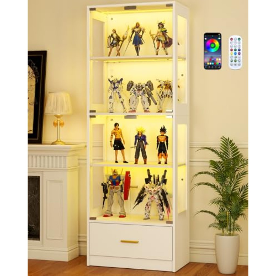 Glass Cabinet Display - Szklana witryna z drzwiczkami - szafka