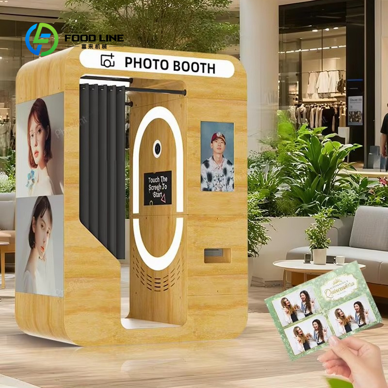 Photo Booth Machine - Dostosowane, przenośne, drewniane bary fotograficzne w