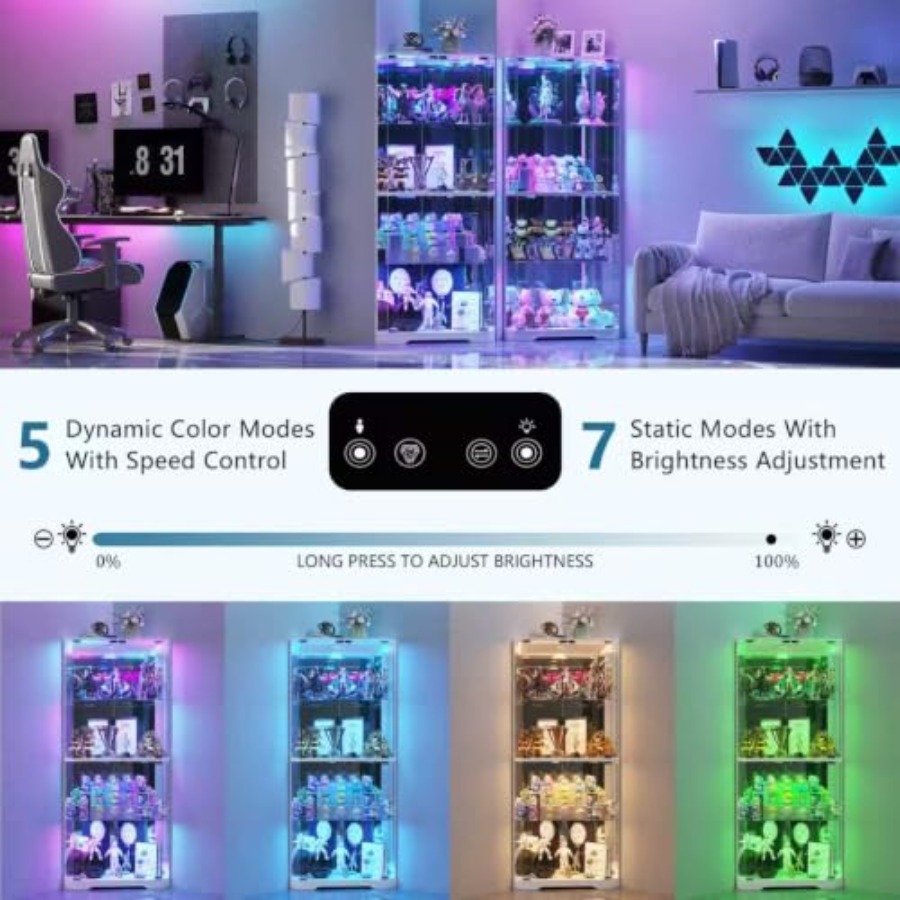 Wysoka szafka narożna z szklan – Glass Cabinet Display recenzja i cena