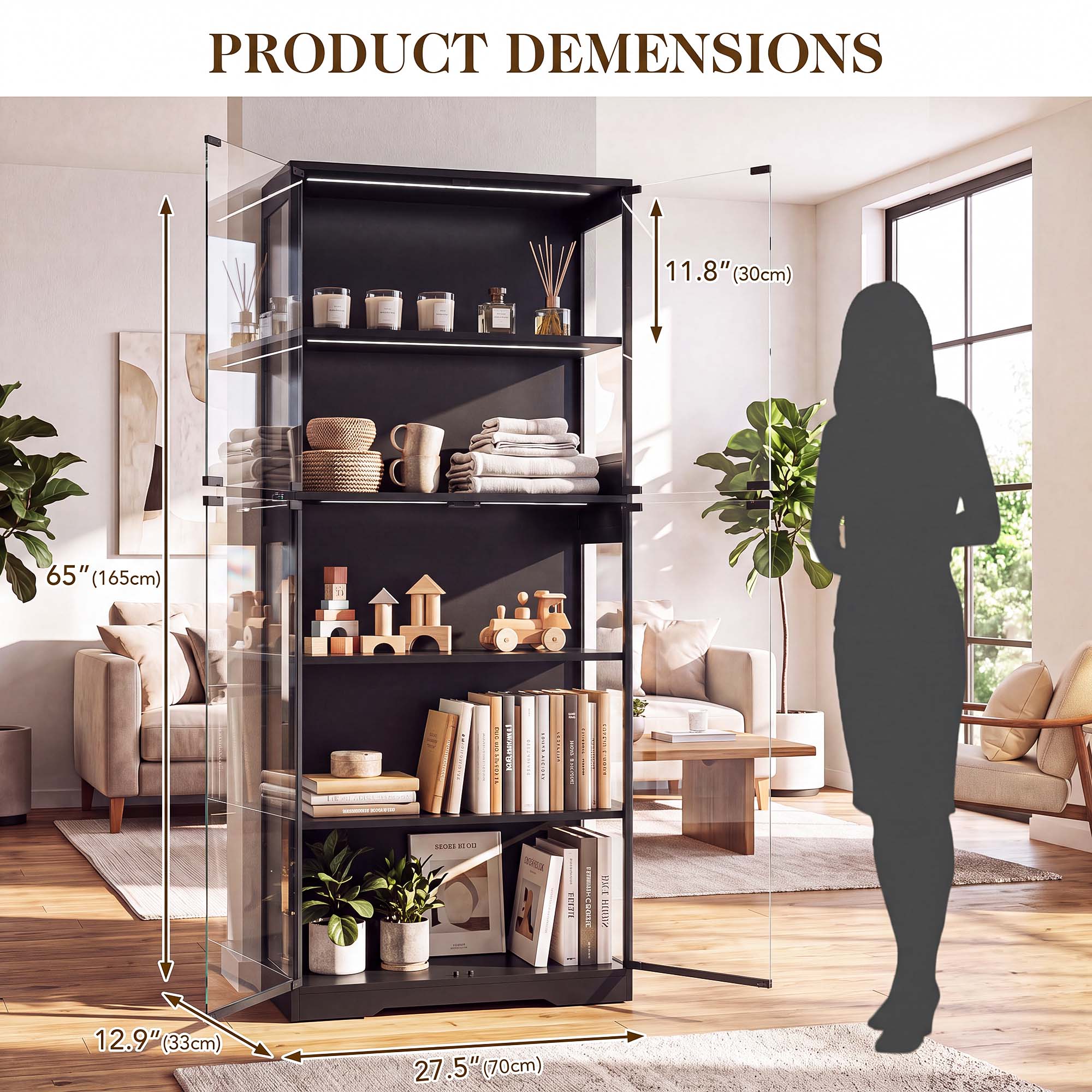 TCGBKAF 5-poziomowa szafka eks – Glass Cabinet Display recenzja i cena