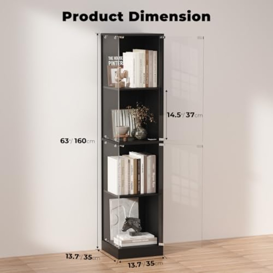 Narożna witryna z szklanymi dr – Glass Cabinet Display recenzja i cena