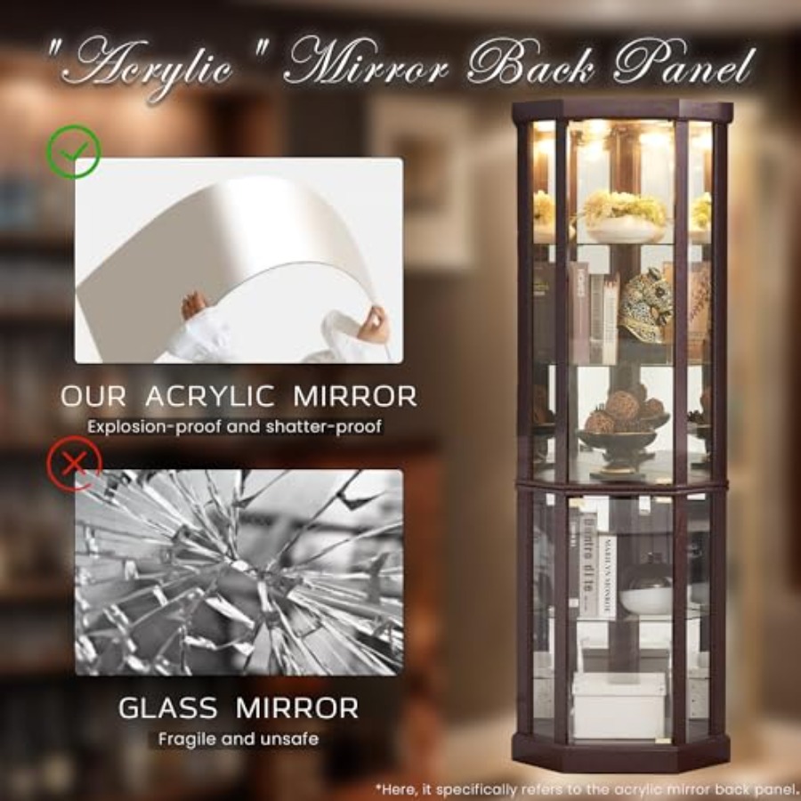 Narożna witryna do salonu: drz – Glass Cabinet Display recenzja i cena
