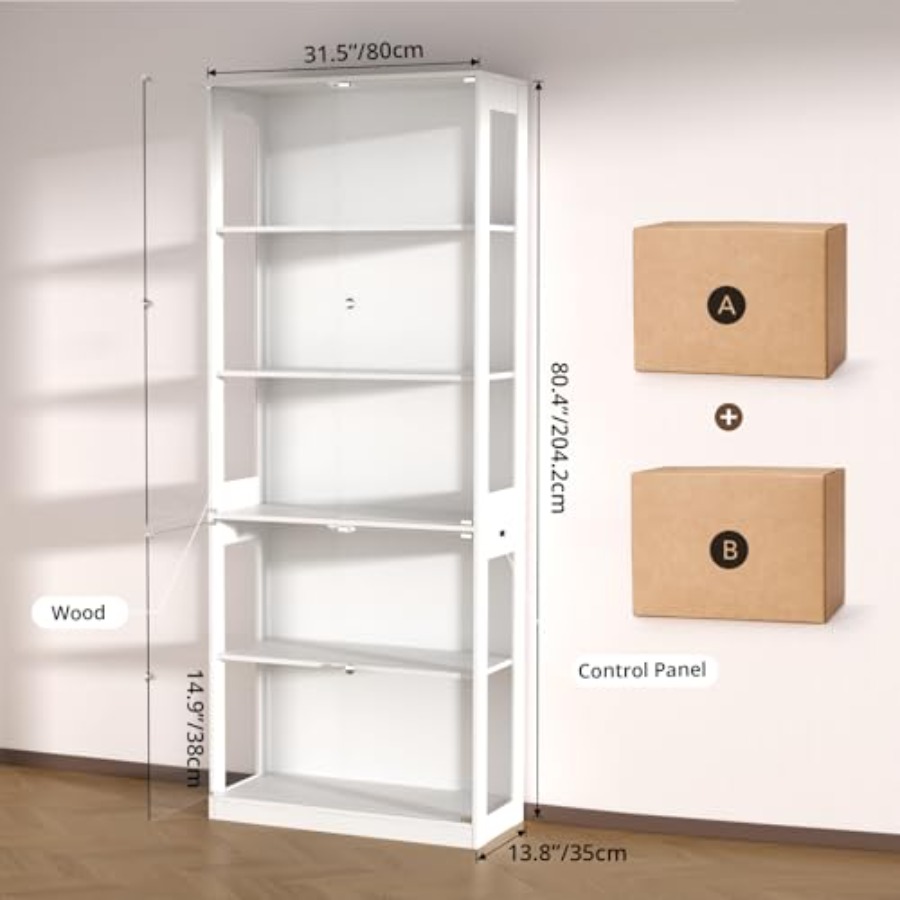 Szafka ekspozycyjna 80'' z szk – Glass Cabinet Display recenzja i cena