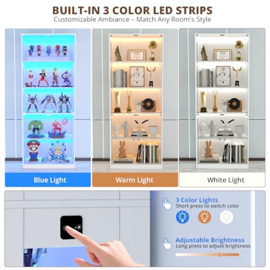 Szafka ekspozycyjna 80'' z szk – Glass Cabinet Display recenzja i cena