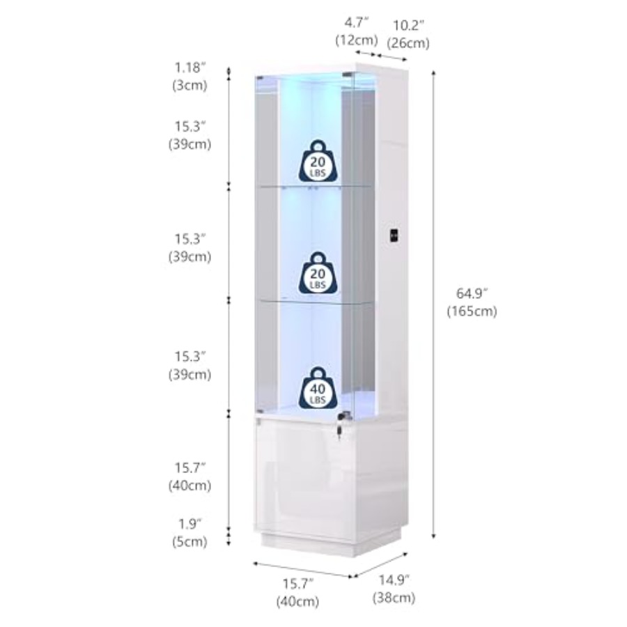 Narożna szafka ekspozycyjna do – Glass Cabinet Display recenzja i cena