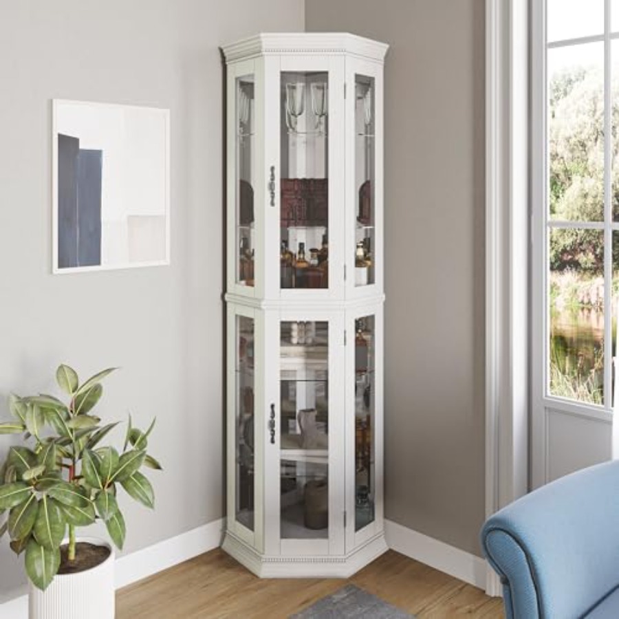 Oświetlona 3-stronna szklana w – Glass Cabinet Display recenzja i cena