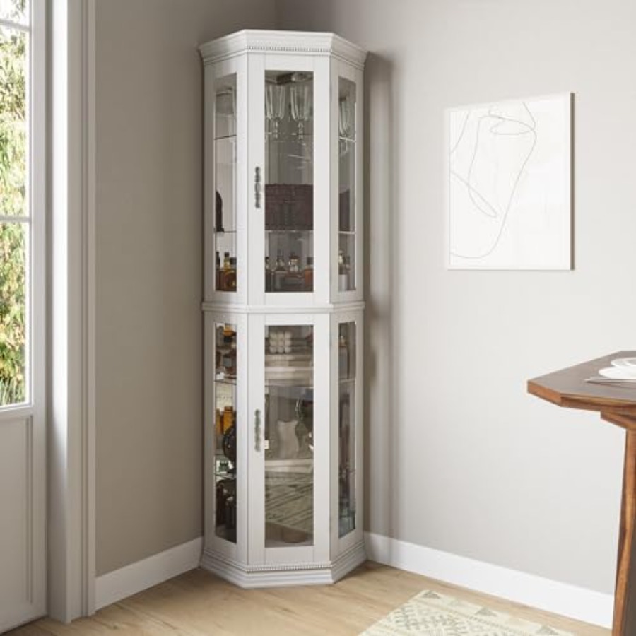 Oświetlona 3-stronna szklana w – Glass Cabinet Display recenzja i cena