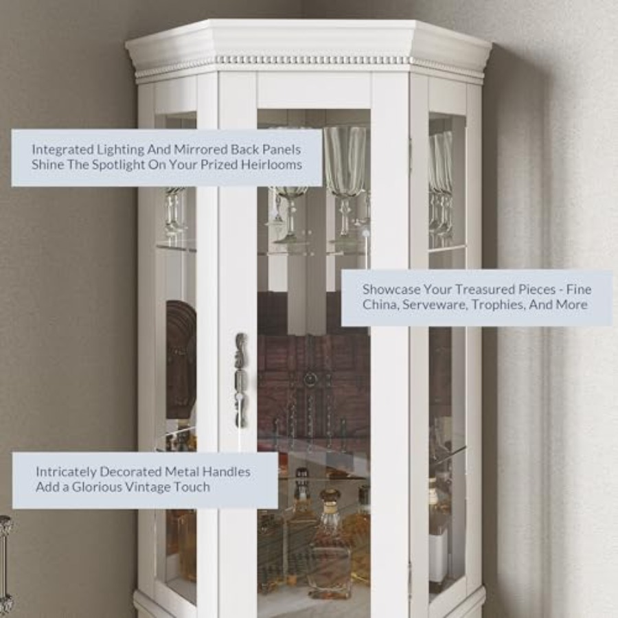 Oświetlona 3-stronna szklana w – Glass Cabinet Display recenzja i cena