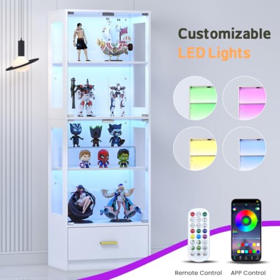Szklana witryna z drzwiczkami  – Glass Cabinet Display recenzja i cena