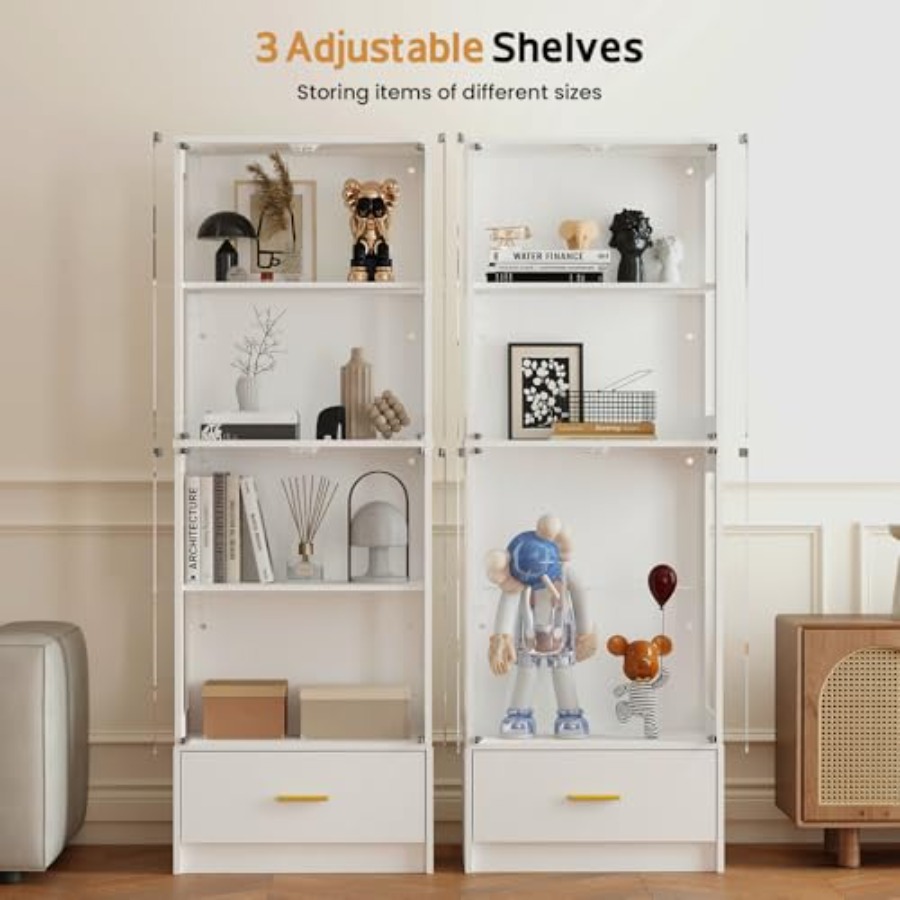 Szklana witryna z drzwiczkami  – Glass Cabinet Display recenzja i cena